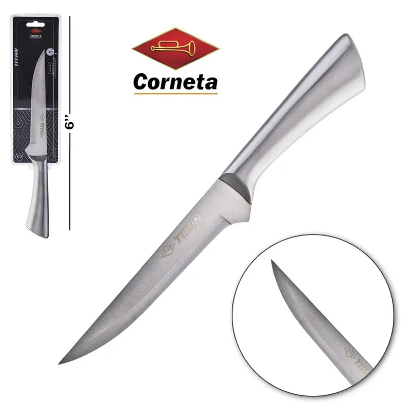 FACA DE DESOSSAR / ACOUGUEIRO DE INOX 6'' TITAN TD