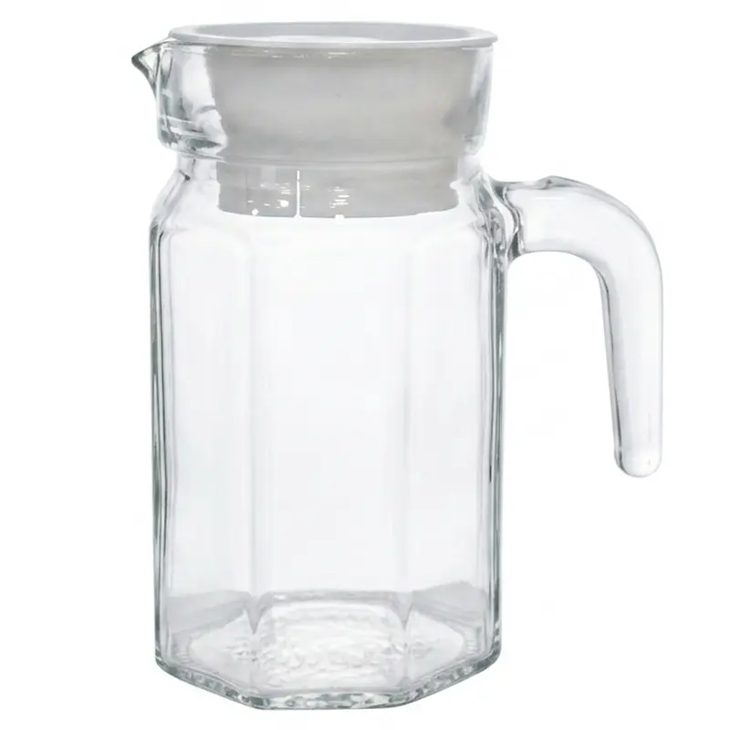 JARRA DE VIDRO COM TAMPA DE PLASTICO 600ML