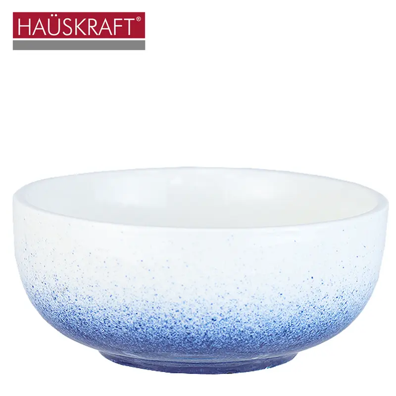 TIGELA CUMBUCA DE PORCELANA BOWL SPRAY AZUL HAUSKRAFT 320ML