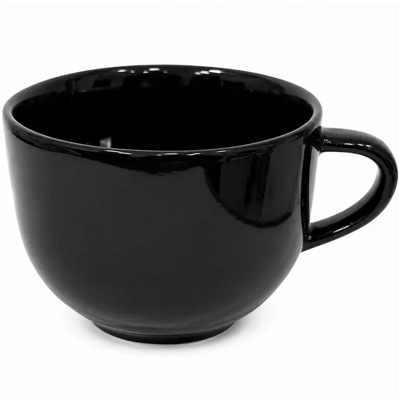 CANECA DE PORCELANA JUMBO PRETA 450ML