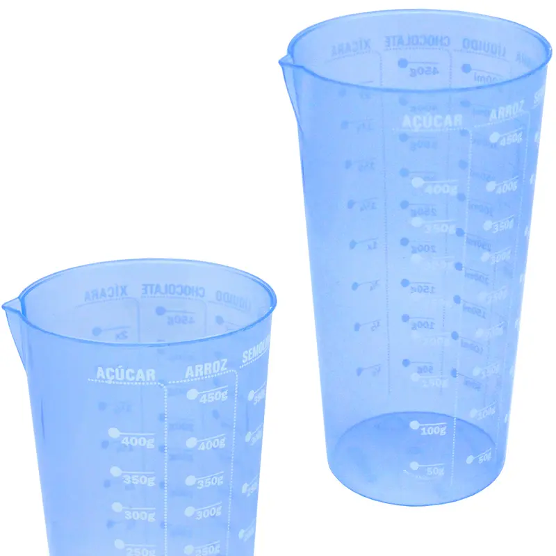 COPO DE MEDIDA / DOSADOR GRADUADO DE PLASTICO AZUL COM BICO DONA COTTA 570ML