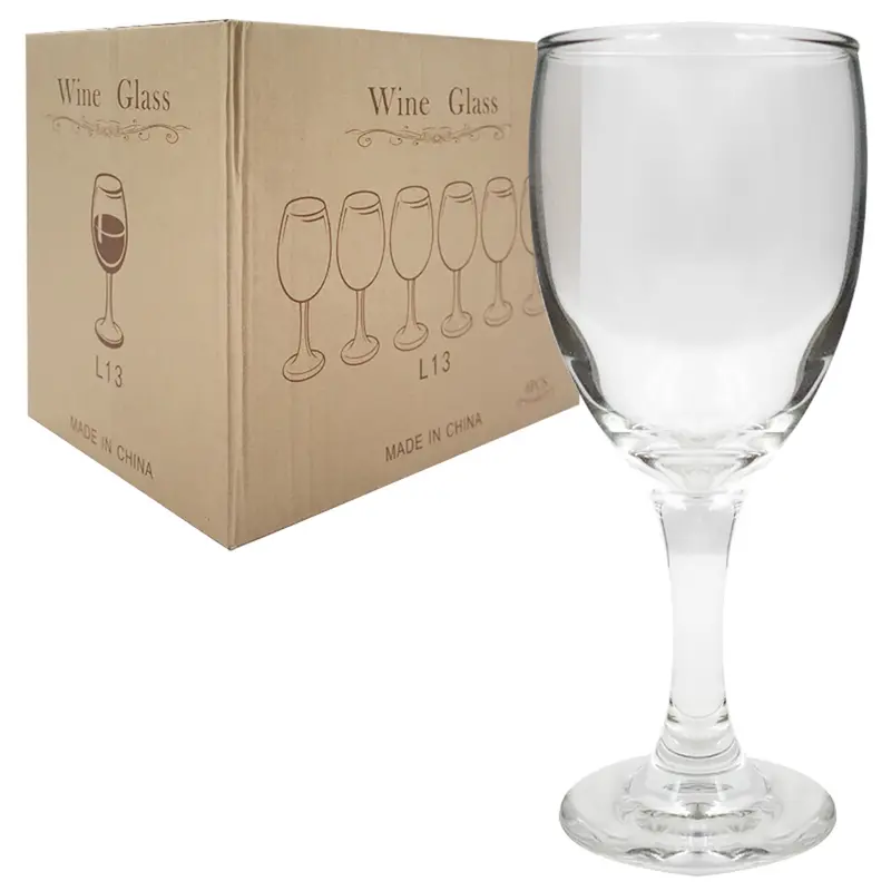 JOGO DE TACA DE VIDRO PARA VINHO COM 6 PECAS 150ML NA CAIXA