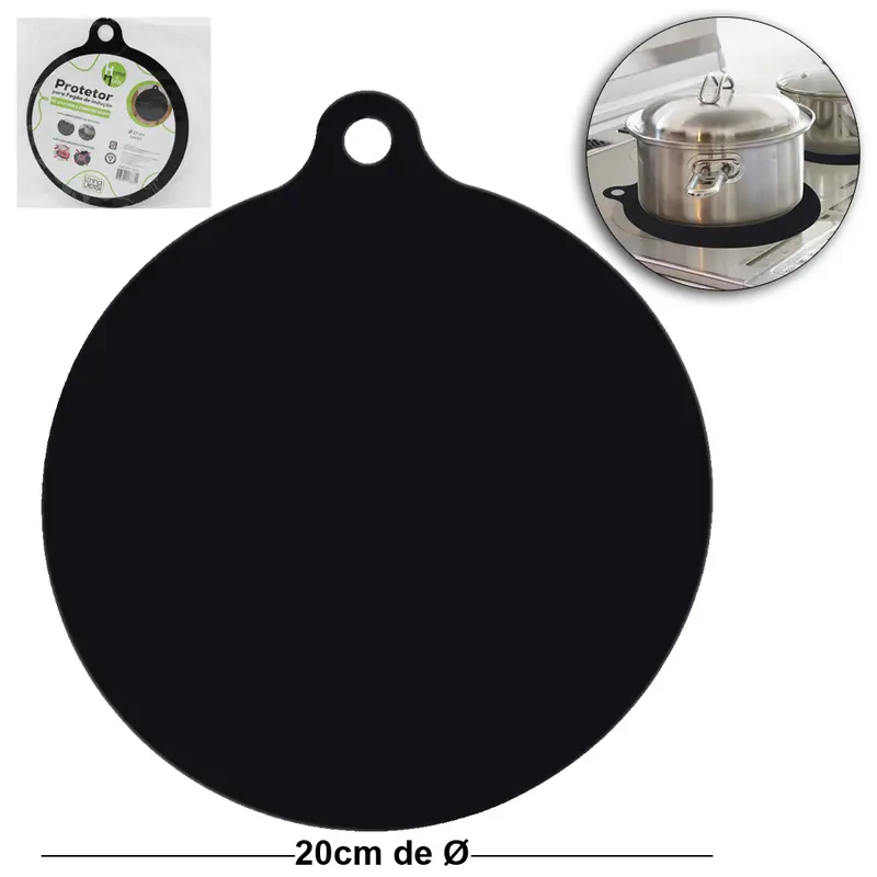 PROTETOR DE FOGAO PARA INDUCAO SILICONE / FIBRA DE VIDRO ANTIADERENTE 20CM DE Ø