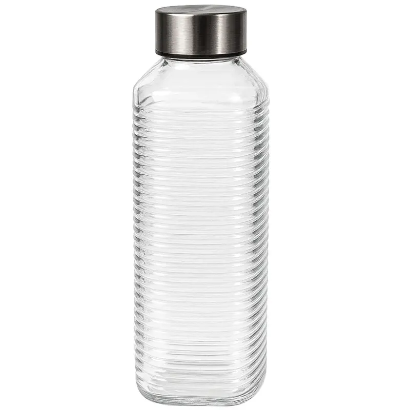 GARRAFA DE AGUA DE VIDRO ESSENZA COM TAMPA DE INOX 1L