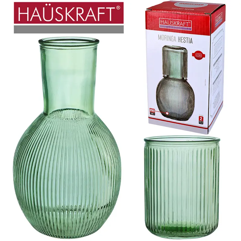 MORINGA DE VIDRO 890ML COM COPO 250ML HESTIA HAUSKRAFT