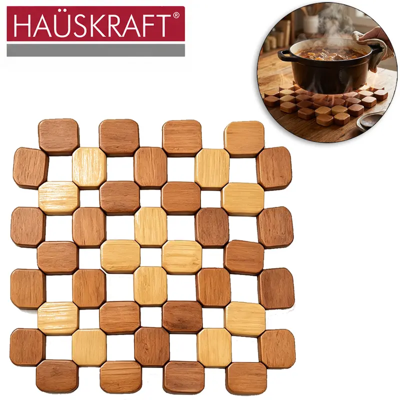 DESCANSO DE PANELA DE BAMBU QUADRADO HAUSKRAFT 15,5CM