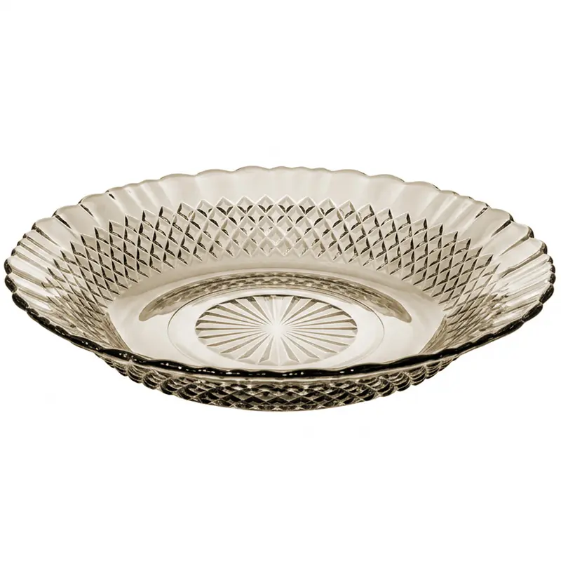 PRATO DE VIDRO FUNDO BARROCO GOLD 22CM DE Ø