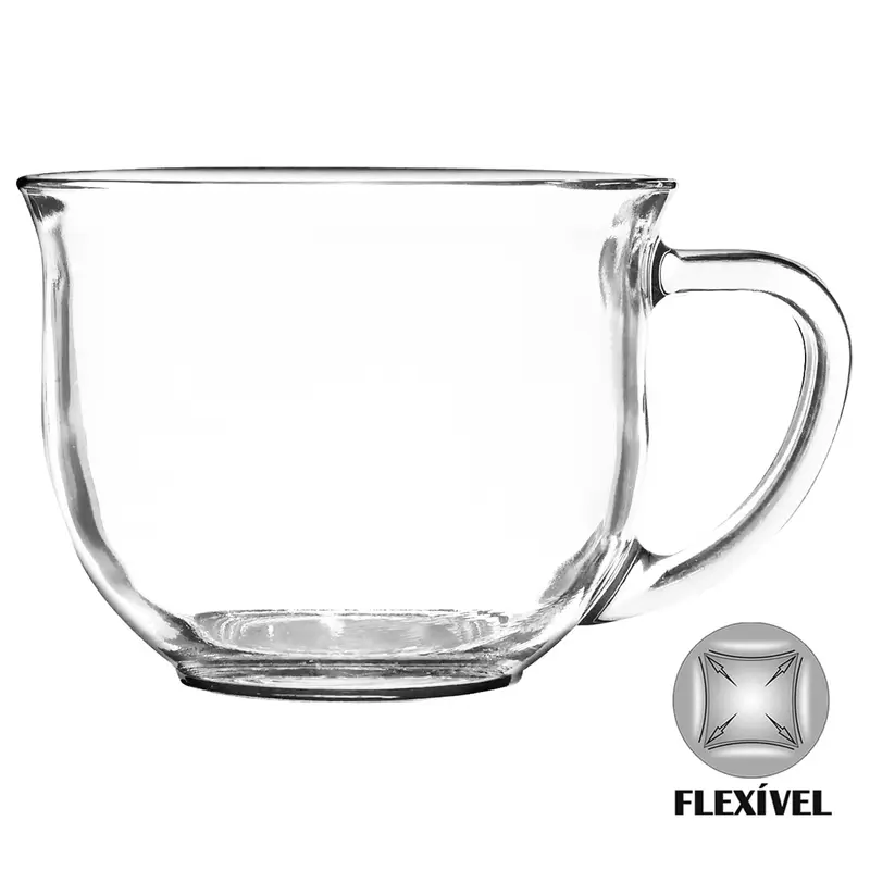 CANECA XICARA DE PLASTICO PET FLEXIVEL INTER HOUSE 380ML