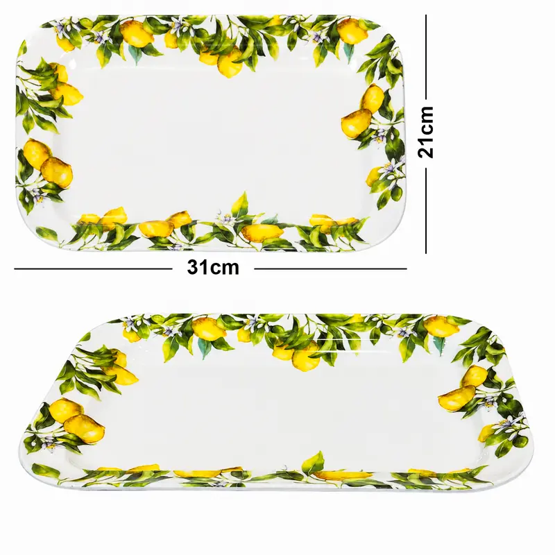TRAVESSA DE MELAMINA RETANGULAR P PREMIUM SICILIA 31X21X3CM
