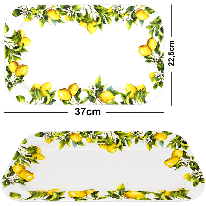 TRAVESSA DE MELAMINA RETANGULAR M PREMIUM SICILIA 37X22,5X3CM