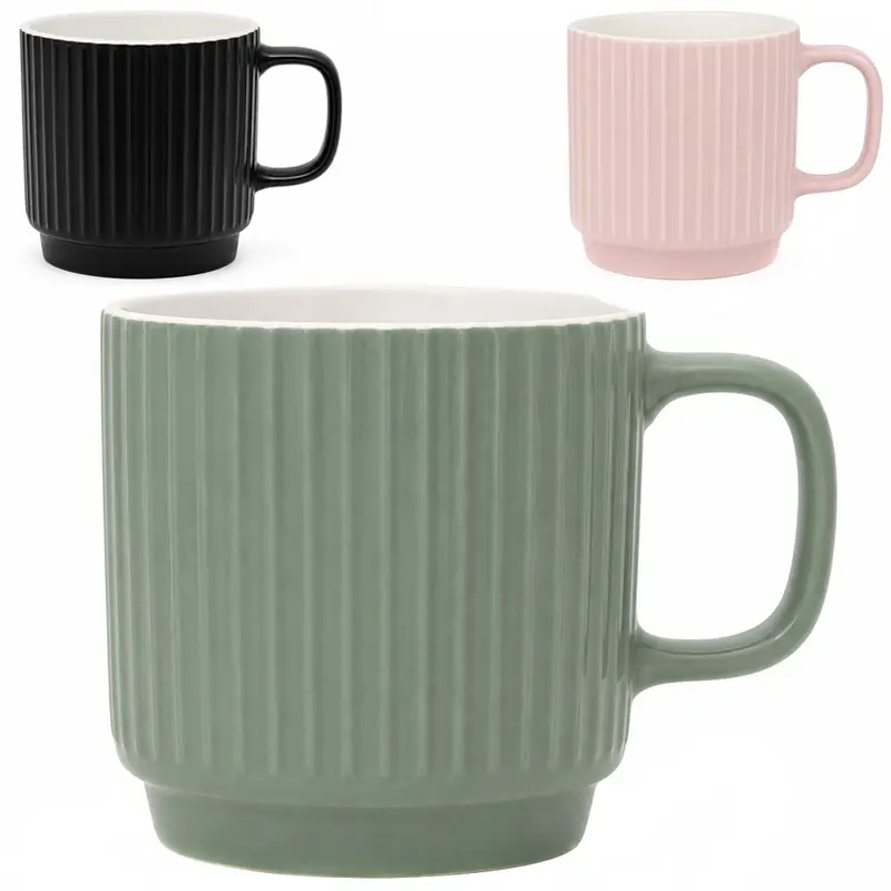 CANECA DE PORCELANA EMPILHAVEL 350ML