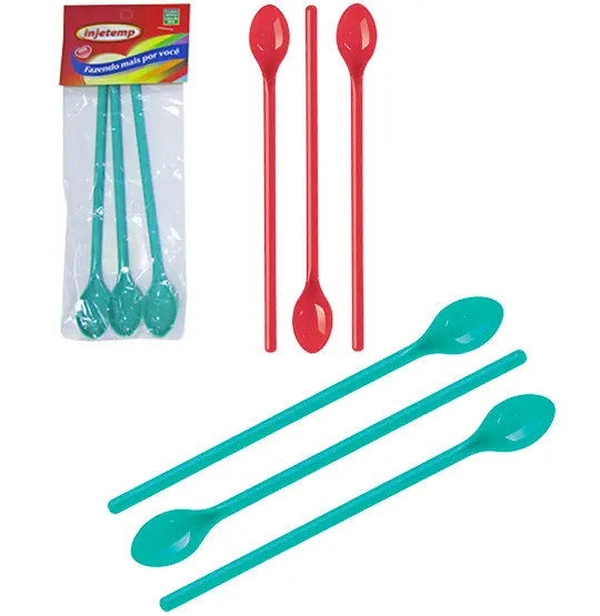 COLHER DE DRINKS DE PLASTICO 3 PECAS