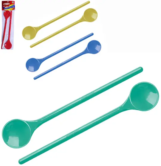 COLHER DE SUCO DE PLASTICO COLORS 29CM