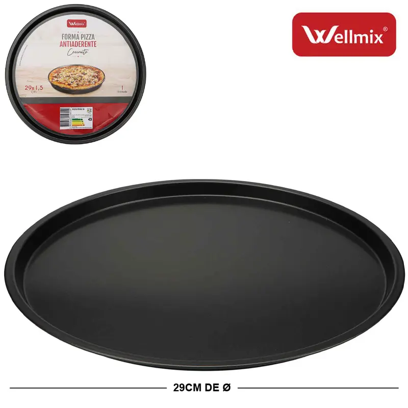 FORMA ASSADEIRA DE ACO CARBONO PARA PIZZA COCINATO 29CM DE Ø