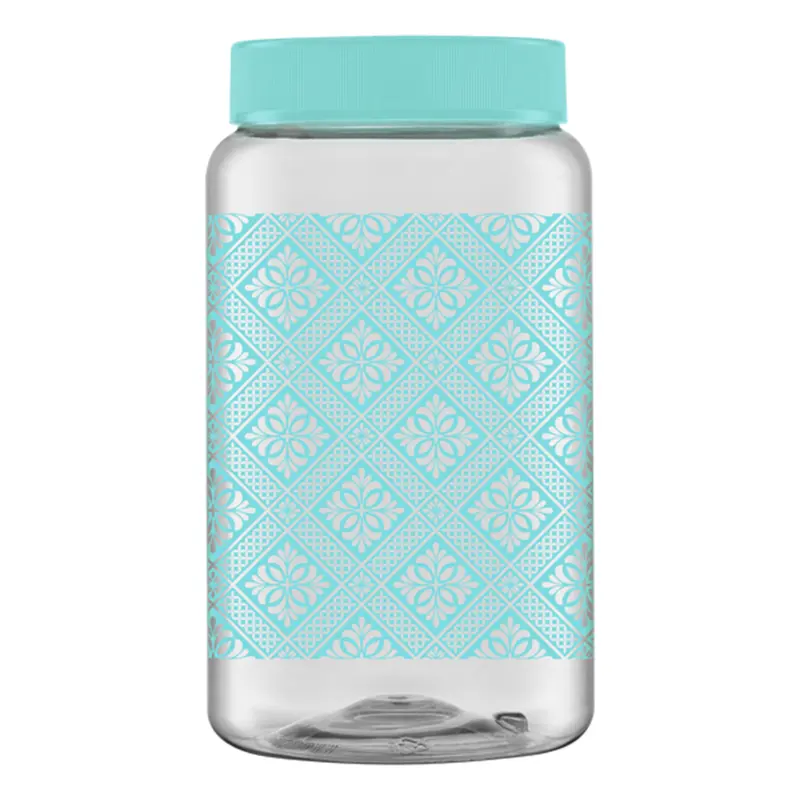 ORGANIZADOR DE PLASTICO REDONDO PERSA COM TAMPA DE ROSCA VERDE 1450ML