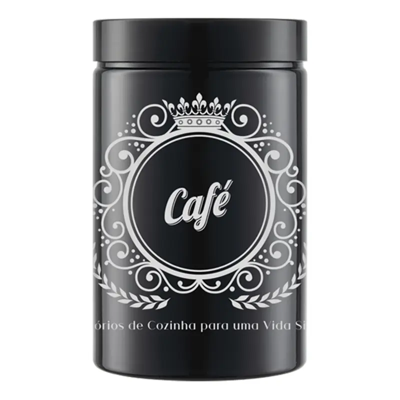 ORGANIZADOR DE PLASTICO REDONDO CLASSIC CAFE COM TAMPA DE ROSCA 1500ML