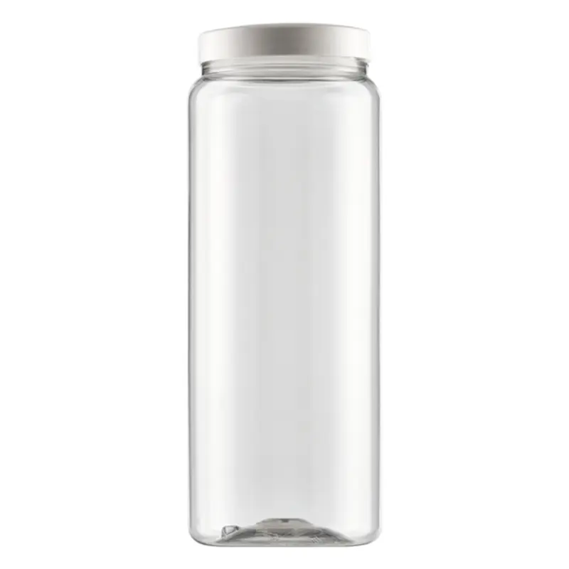 ORGANIZADOR DE PLASTICO REDONDO LISO COM TAMPA DE ROSCA BRANCA 2000ML