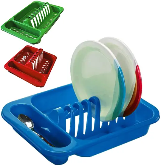 ESCORREDOR SECADOR DE PRATOS DE PLASTICO BAIXO COLORS 33,5X24X7,5CM