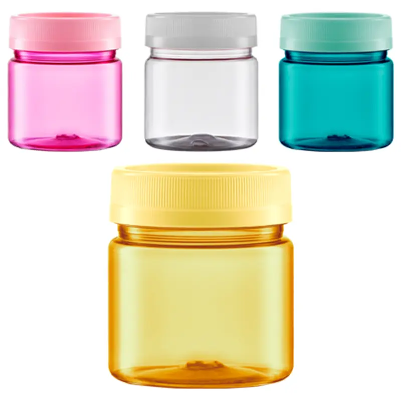 POTE DE PLASTICO REDONDO COM TAMPA COLORS 150ML