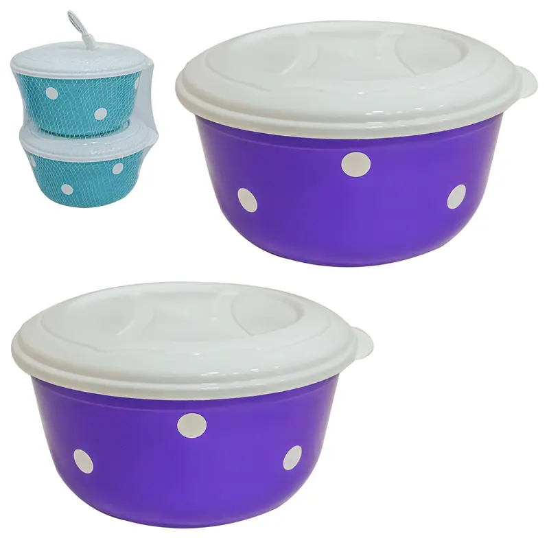 CONJUNTO DE POTE DE PLASTICO REDONDO POA COLORS 2 PECAS 1200ML