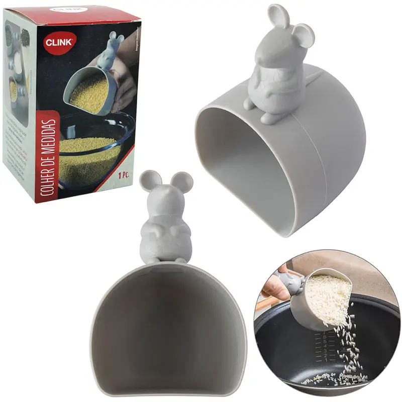 COLHER MEDIDORA DE PLASTICO RATO 180ML 12X7,3X6,5CM NA CAIXA