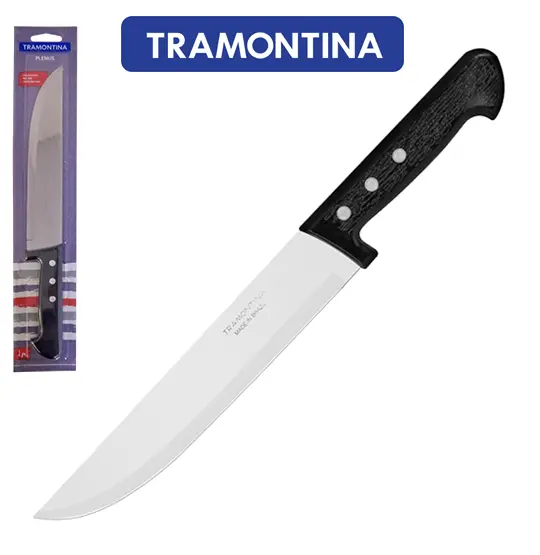 FACA DE COZINHA DE INOX 6'' CABO PLASTICO PRETO UNIVERSAL