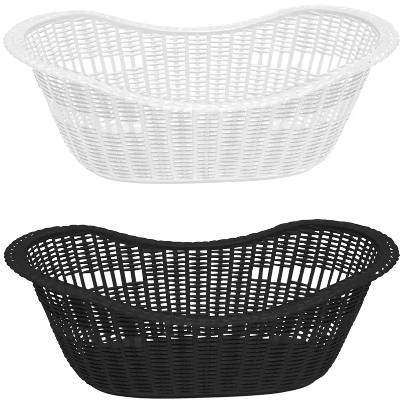 CESTA FRUTEIRA DE MESA DE PLASTICO OVAL RETRO COLORS 33X21X11,5CM
