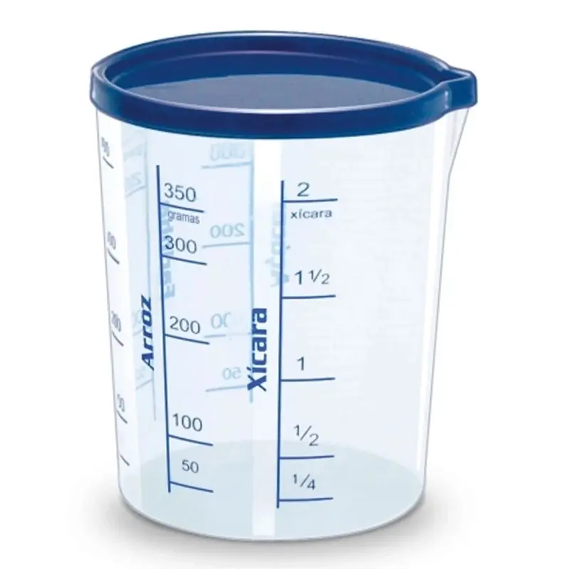 COPO DE MEDIDA / DOSADOR GRADUADO DE PLASTICO COM BICO + TAMPA DONA COTTA 400ML