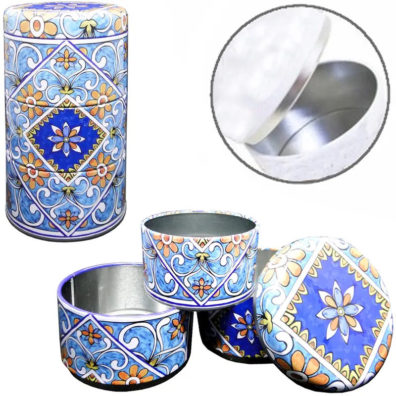 CONJUNTO DE POTE DE LATA REDONDO EMPILHAVEL COM TAMPA 3 PECAS 750ML