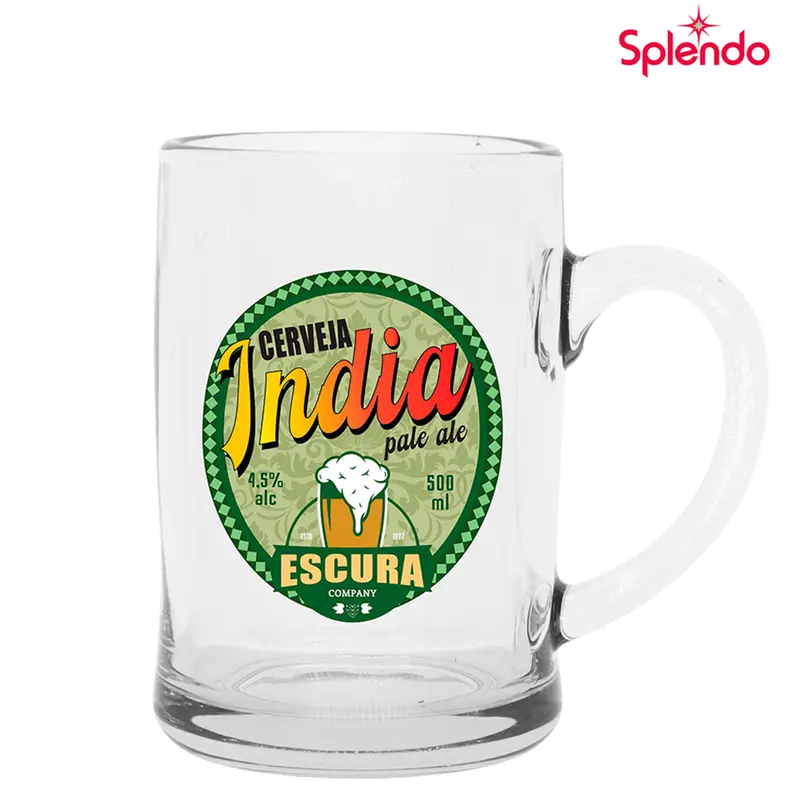 CANECA DE VIDRO PARA CHOPP INDIA PALE ALE SPLENDO 400ML