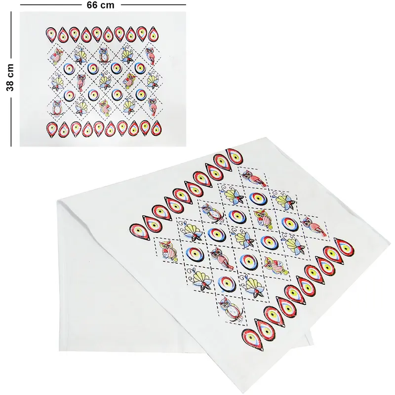PANO DE PRATO DE ALGODAO CARINHOSO ESTAMPAS SORTIDAS 66X38CM