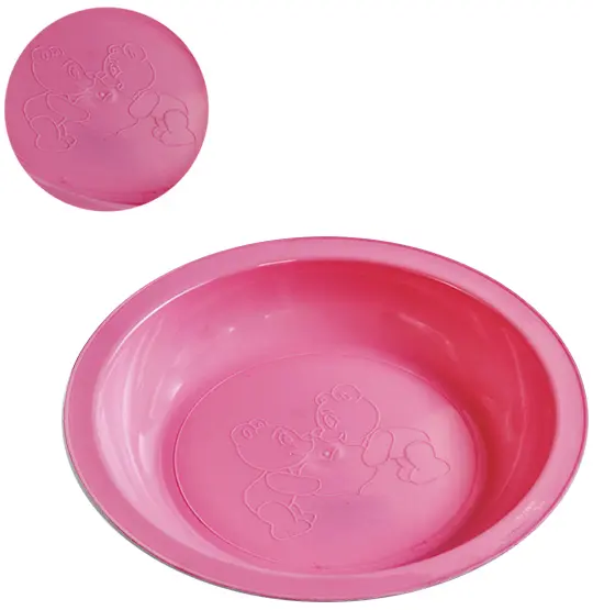 PRATO DE PLASTICO INFANTIL ROSA 20,5CM DE Ø