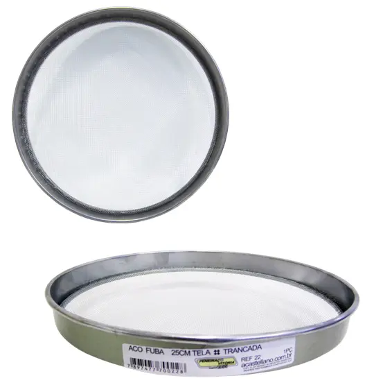 PENEIRA COADOR PARA FUBA 25CM