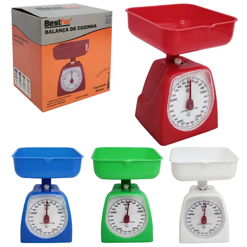 BALANCA MECANICA PARA COZINHA 5KG COLORS