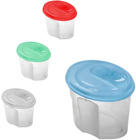 ACUCAREIRO / FARINHEIRA DE PLASTICO OVAL COM TAMPA COLORS 700ML