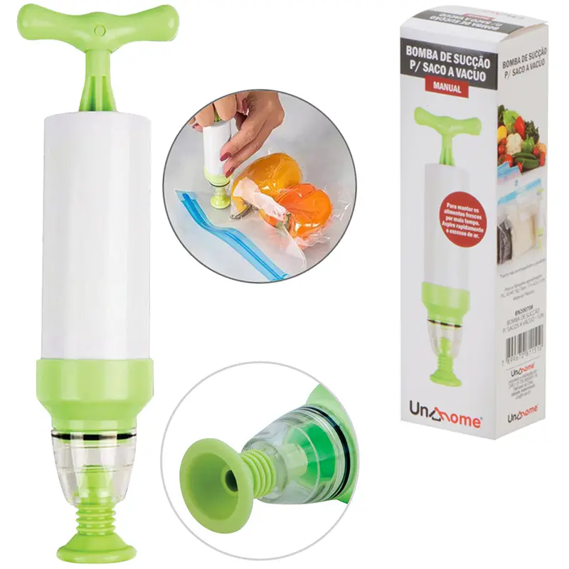 BOMBA DE SUCCAO MANUAL PARA SACO A VACUO 17X4,5CM NA CAIXA