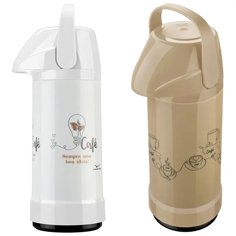 GARRAFA TERMICA COM AMPOLA DE VIDRO GLT PRESSAO CAFE / IDEIA 1L