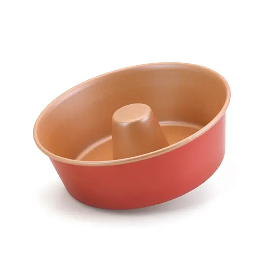 FORMA ASSADEIRA DE ALUMINIO PARA BOLO / TORTA / PUDIM COM TUBO 6,5X18CM DE Ø CEREJA
