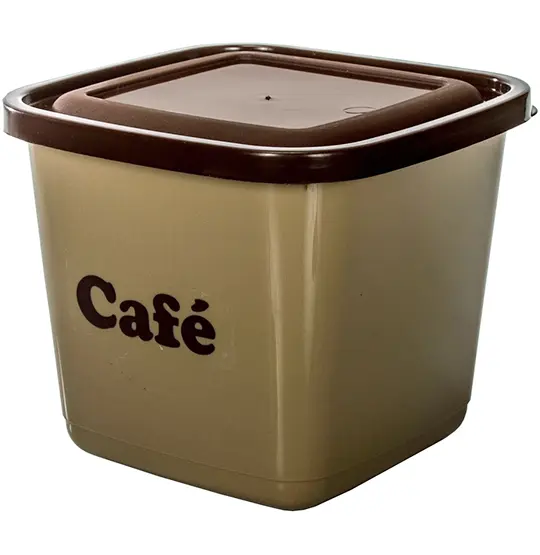 POTE DE PLASTICO QUADRADO PARA CAFE 2100ML