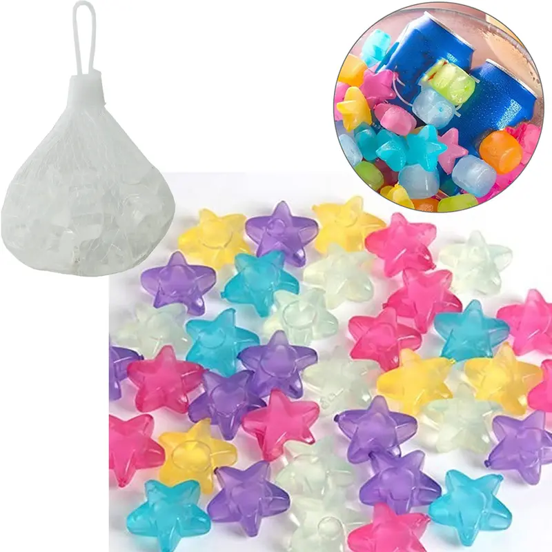 CUBO DE GELO ECOLOGICO ESTRELA COM 10 PECAS 3,5X1,5CM NA REDE