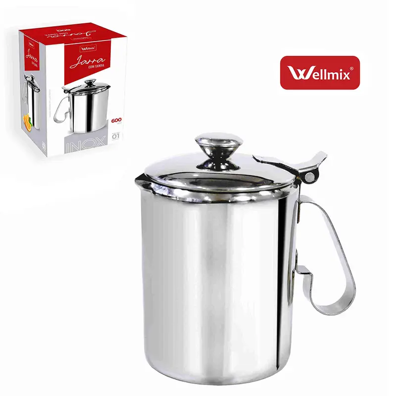JARRA DE INOX COM TAMPA 600ML