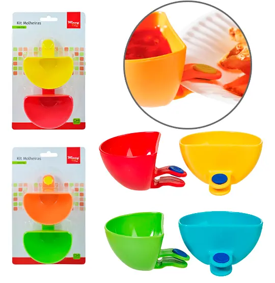 KIT MOLHEIRAS DE PLASTICO COM CLIP 7CM