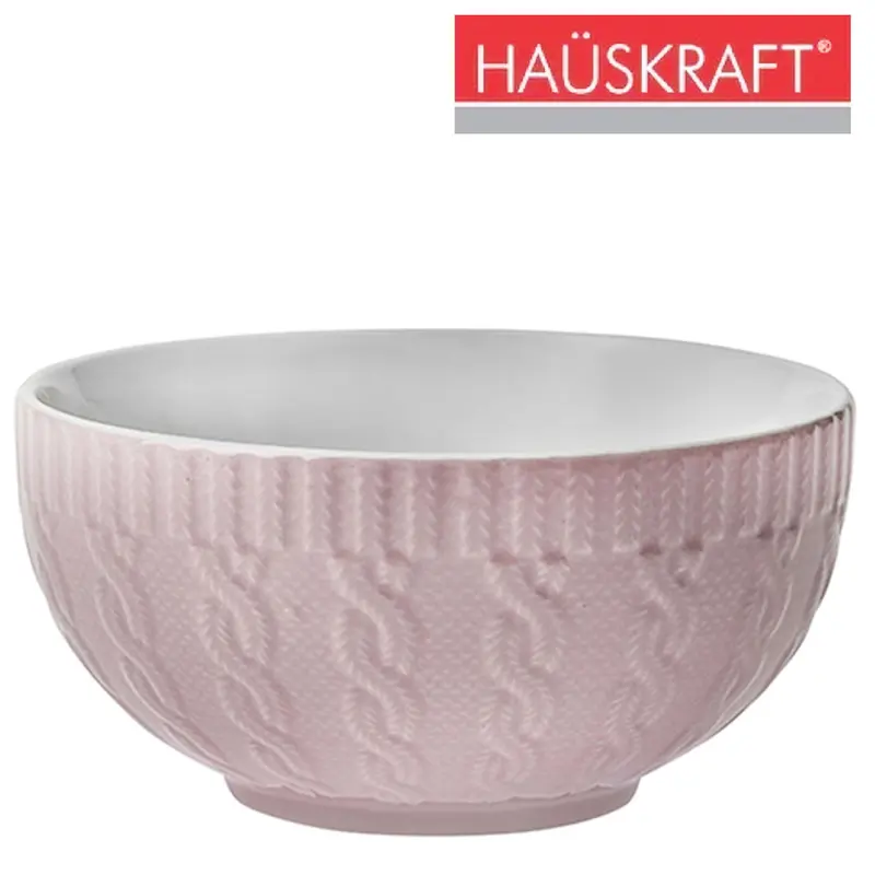 TIGELA CUMBUCA DE PORCELANA BOWL ROSA WINTER HAUSKRAFT 540ML
