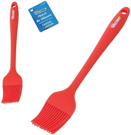PINCEL CULINARIO DE SILICONE VERMELHO 20,7CM TD