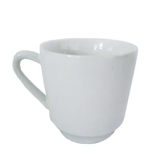 CANECA DE PORCELANA BRANCA LISA 200ML