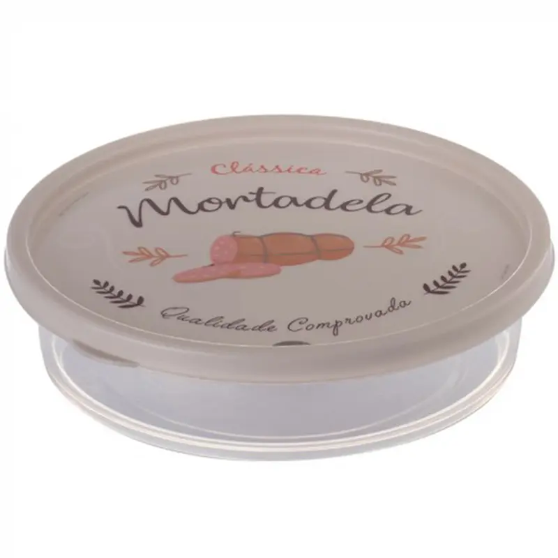 POTE PORTA MORTADELA DE PLASTICO REDONDO 750ML
