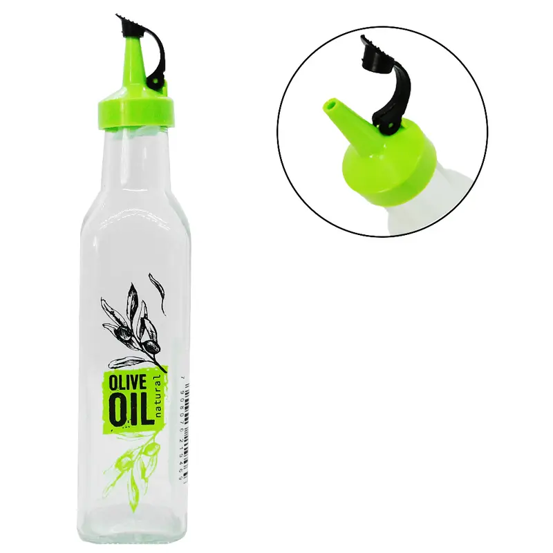 AZEITEIRO DE VIDRO COM BICO DOSADOR DE PLASTICO 750ML