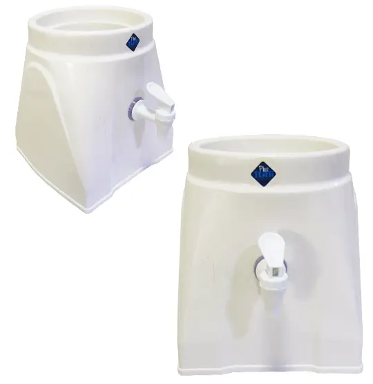 SUPORTE DE PLASTICO QUADRADO PARA GALAO DE AGUA COM TORNEIRA QUADRADO SLIM BRANCO