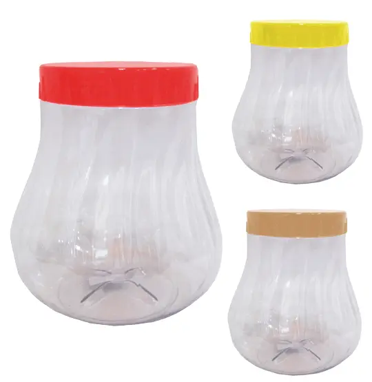 POTE DE PLASTICO CEBOLA MEDIO COM TAMPA DE ROSCA COLORS 1,9L