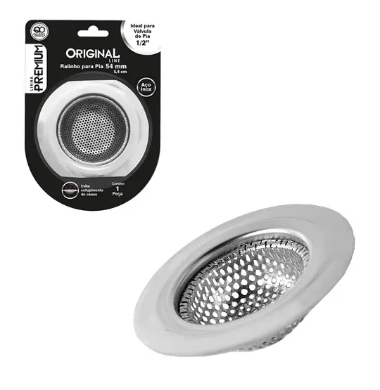RALO DE INOX PARA PIA PEQUENO PREMIUM 5,4CM DE Ø NA CARTELA